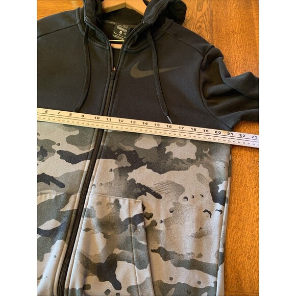 $90 Nike Mens Medium Full Zip Dri-Fit Jacket Hoodie Black Camo Gorpcore Outdoors - Picture 6 of 11